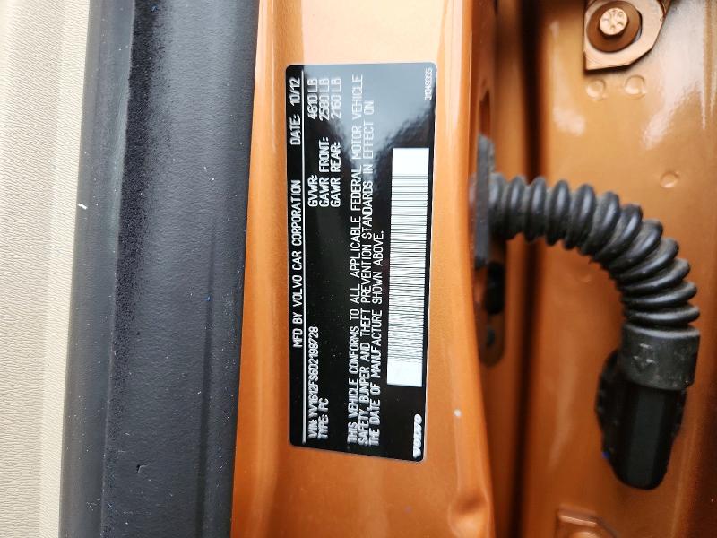 58118896 :رقم المزاد ، YV1612FS6D2198728 vin ، 2013 Volvo S60 مزاد بيع
