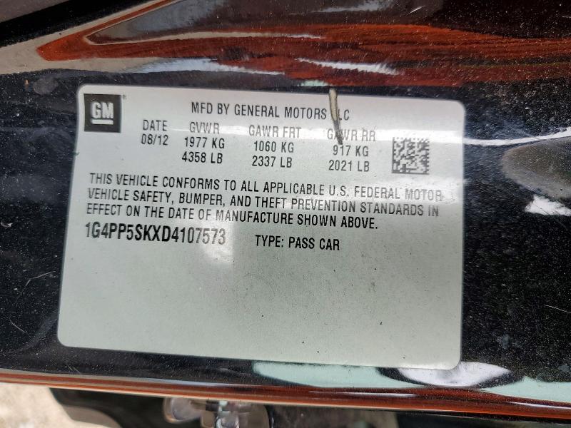57523946 :رقم المزاد ، 1G4PP5SKXD4107573 vin ، 2013 Buick Verano مزاد بيع
