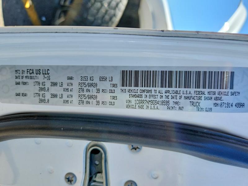 56854576 :رقم المزاد ، 1C6RR7NM9GS418595 vin ، 2016 Ram 1500 مزاد بيع