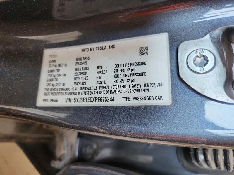 54514246 :رقم المزاد ، 5YJ3E1ECXPF675244 vin ، 2023 Tesla Model 3 مزاد بيع