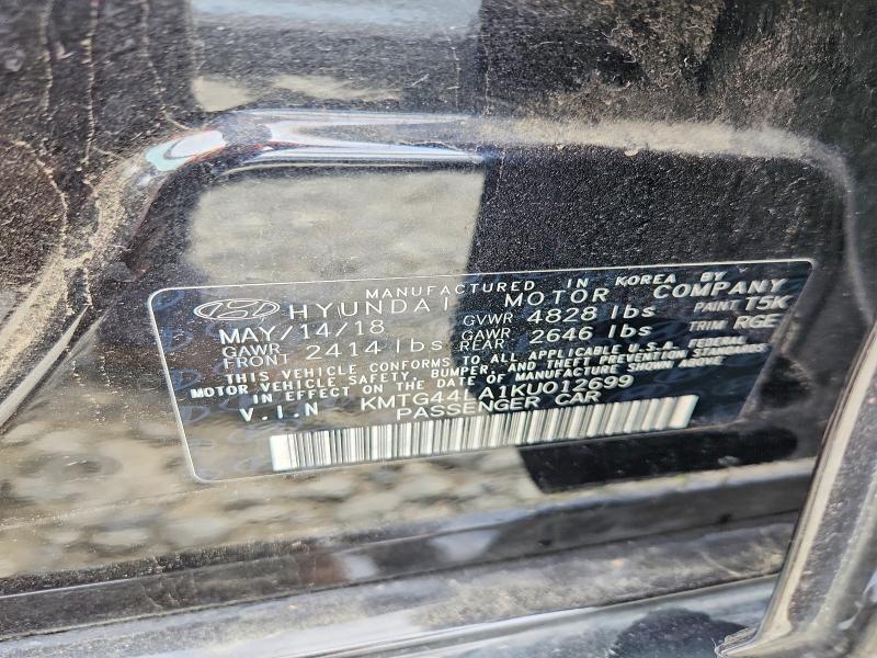 57550436 :رقم المزاد ، KMTG44LA1KU012699 vin ، 2019 Genesis G70 مزاد بيع