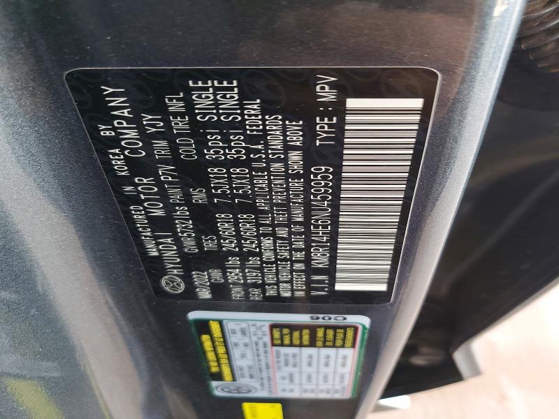 57600526 :رقم المزاد ، KM8R14HE6NU459959 vin ، 2022 Hyundai Palisade مزاد بيع