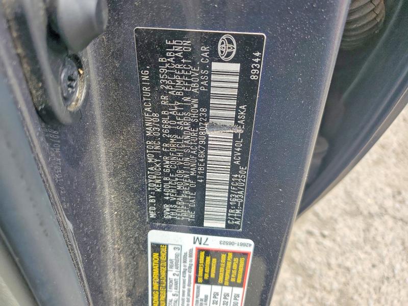 53166126 :رقم المزاد ، 4T1BE46K79U807238 vin ، 2009 Toyota Camry مزاد بيع
