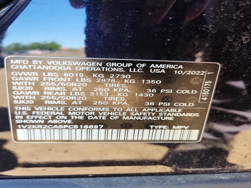 55414266 :رقم المزاد ، 1V2KR2CA5PC516697 vin ، 2023 Volkswagen Atlas مزاد بيع