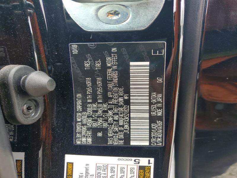 Aukcja sprzedaży 2019 Lexus Gx, vin: JTJBM7FX3K5218222, numer aukcji: 58427236