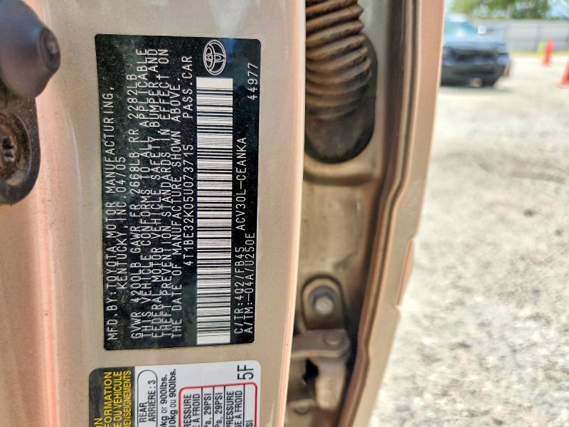 Продажа на аукционе авто 2005 Toyota Camry, vin: 4T1BE32K05U073715, номер лота: 56714526