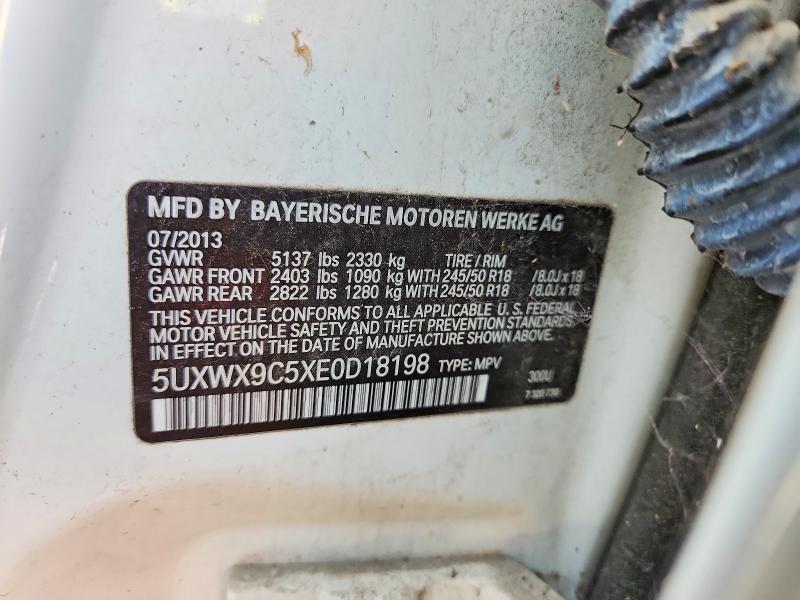 Aukcja sprzedaży 2014 Bmw X3, vin: 5UXWX9C5XE0D18198, numer aukcji: 58574086