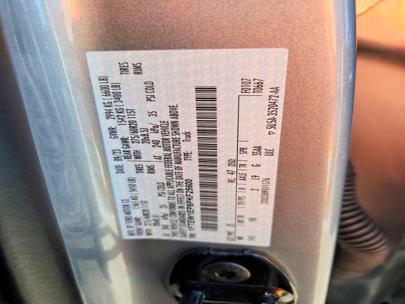 2023 Ford F150 მანქანა იყიდება აუქციონზე, vin: 1FTEW1EP8PKF25600, აუქციონის ნომერი: 57759736