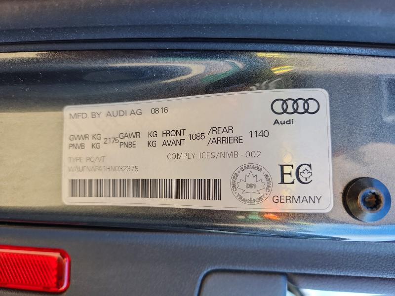 Продажа на аукционе авто 2017 Audi A4, vin: WAUFNAF41HN032379, номер лота: 58311876