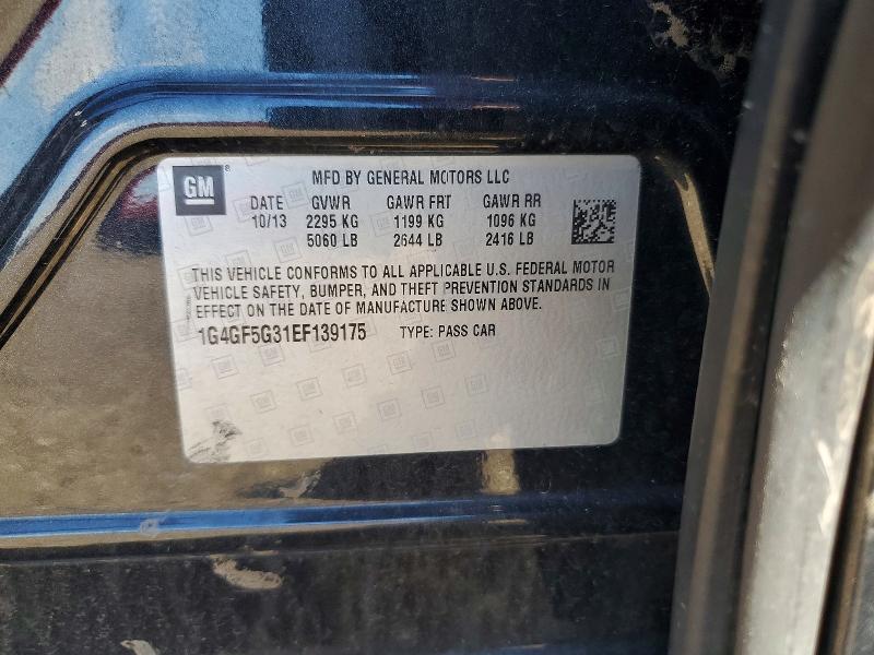 2014 Buick Lacrosse მანქანა იყიდება აუქციონზე, vin: 1G4GF5G31EF139175, აუქციონის ნომერი: 57050306