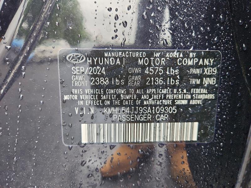 Aukcja sprzedaży 2025 Hyundai Sonata Hybrid, vin: KMHL54JJ9SA109305, numer aukcji: 58302366