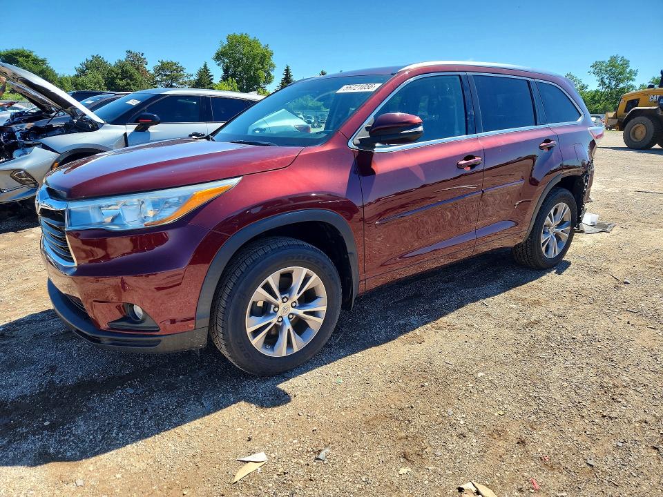 2015 Toyota Highlander მანქანა იყიდება აუქციონზე, vin: 5TDJKRFH9FS152753, აუქციონის ნომერი: 56721056