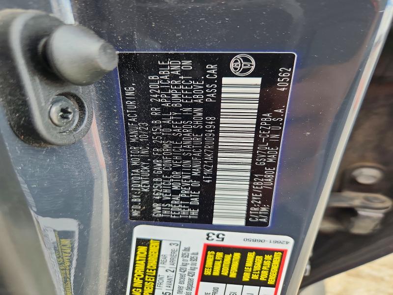 Aukcja sprzedaży 2024 Toyota Camry, vin: 4T1KZ1AK7RU094948, numer aukcji: 58738196