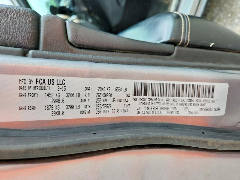 Продаж на аукціоні авто 2015 Jeep G.cher, vin: 1C4RJEBG8FC808390, номер лоту: 55375116
