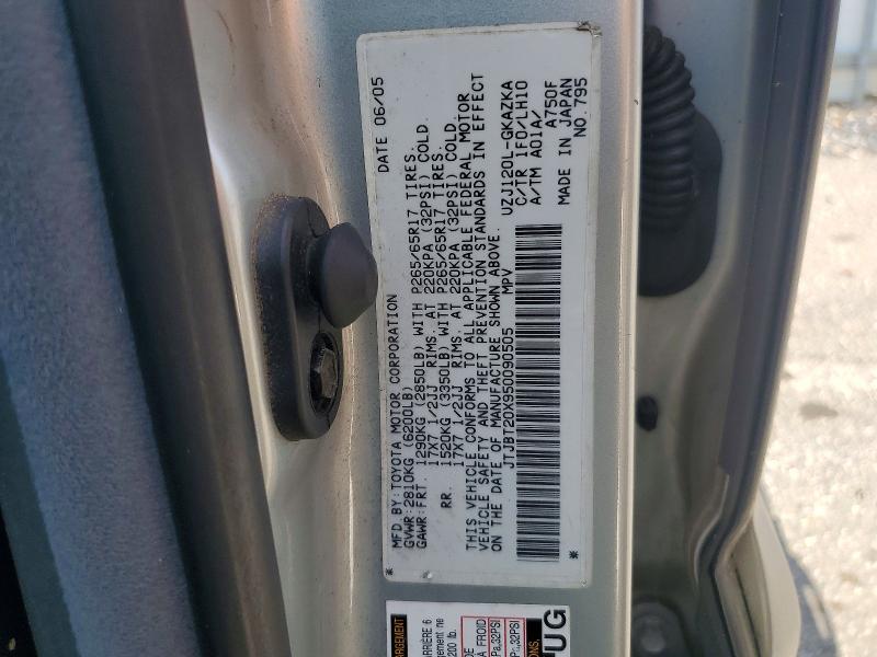57144386 :رقم المزاد ، JTJBT20X950090505 vin ، 2005 Lexus Gx مزاد بيع