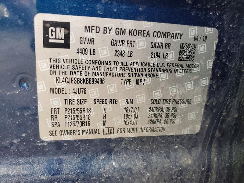 Продаж на аукціоні авто 2019 Buick Encore, vin: KL4CJESB8KB899486, номер лоту: 56091406