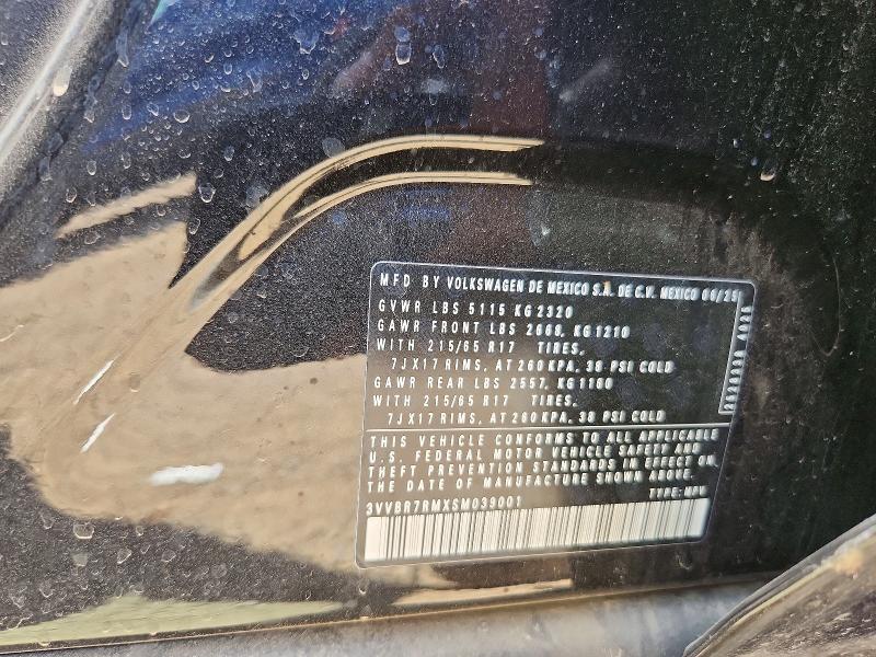 Aukcja sprzedaży 2025 Volkswagen Tiguan, vin: 3VVBR7RMXSM039001, numer aukcji: 55742416