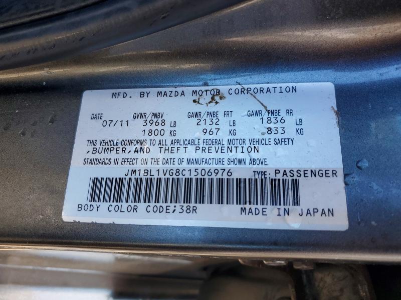 58360246 :رقم المزاد ، JM1BL1VG8C1506976 vin ، 2012 Mazda 3 مزاد بيع