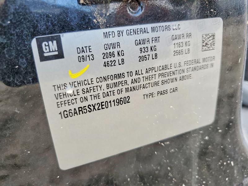 2014 Cadillac Cts მანქანა იყიდება აუქციონზე, vin: 1G6AR5SX2E0119602, აუქციონის ნომერი: 56672806