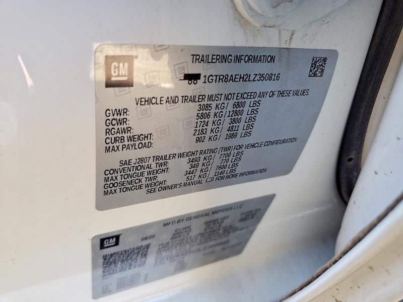 Aukcja sprzedaży 2020 Gmc Sierra, vin: 1GTR8AEH2LZ350816, numer aukcji: 57117736