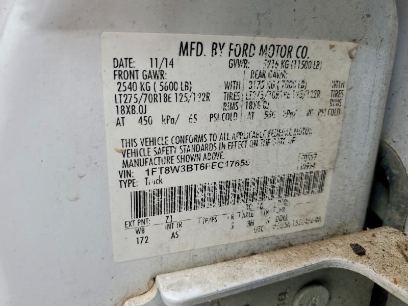 Продажа на аукционе авто 2015 Ford F350, vin: 1FT8W3BT6FEC17655, номер лота: 56605786
