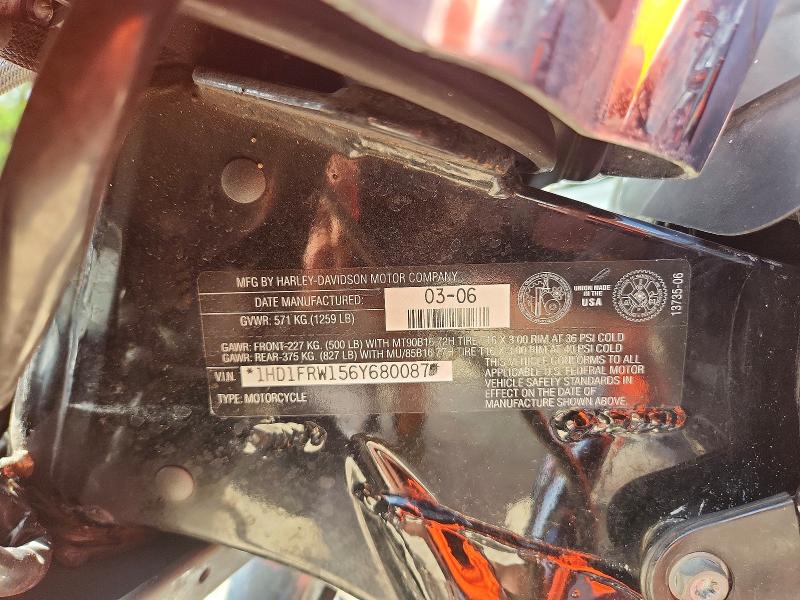 Продажа на аукционе авто 2006 Harley Davidson Flhrci, vin: 1HD1FRW156Y680087, номер лота: 58294416