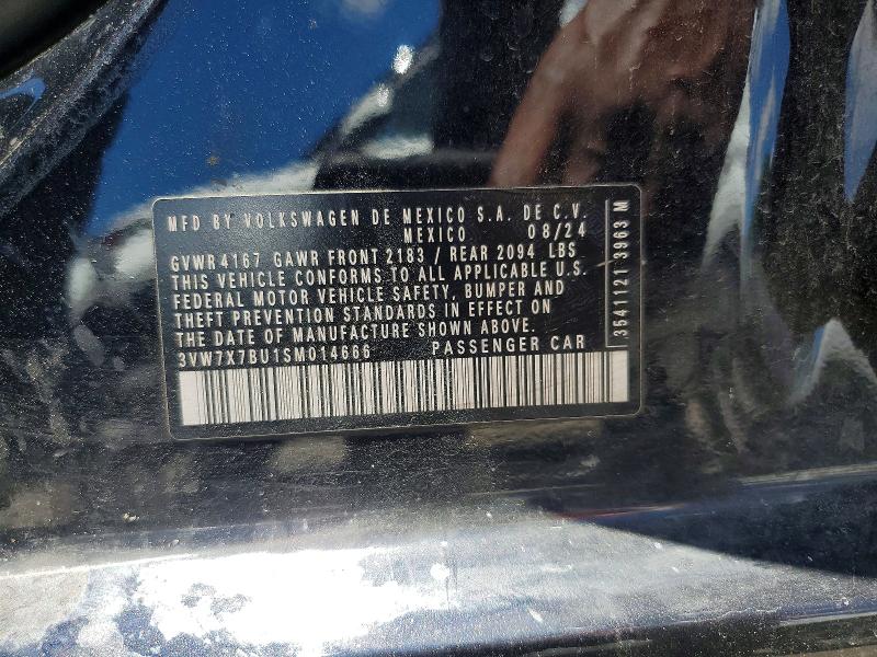 Aukcja sprzedaży 2025 Volkswagen Jetta, vin: 3VW7X7BU1SM014666, numer aukcji: 58721576