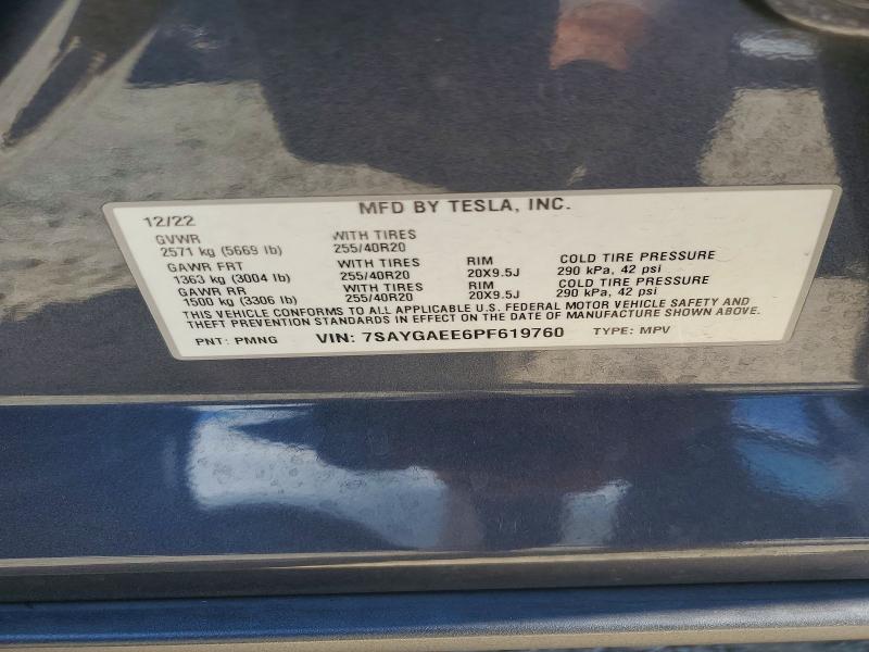 Aukcja sprzedaży 2023 Tesla Model Y, vin: 7SAYGAEE6PF619760, numer aukcji: 58126916