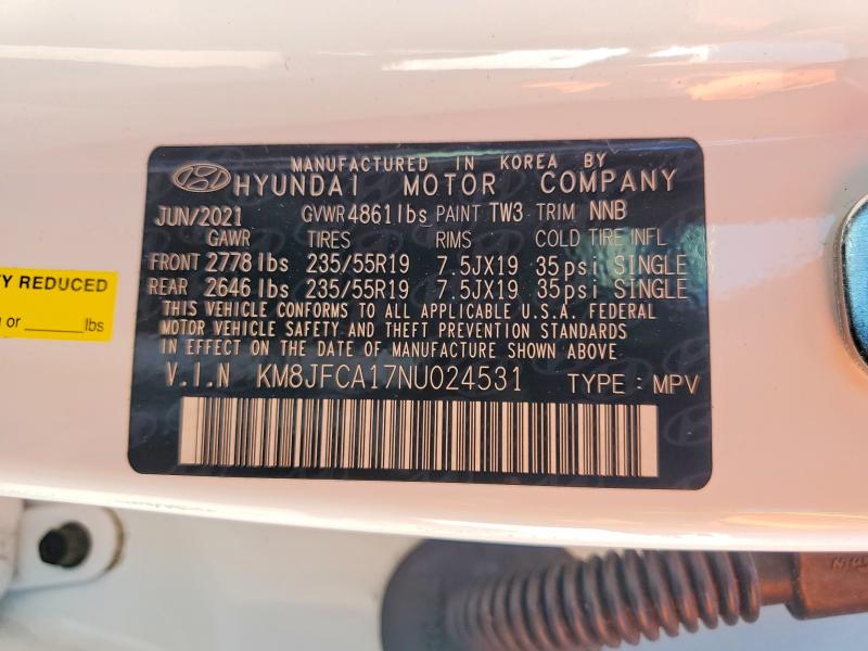 Продажа на аукционе авто 2022 Hyundai Tucson, vin: KM8JFCA17NU024531, номер лота: 56471856