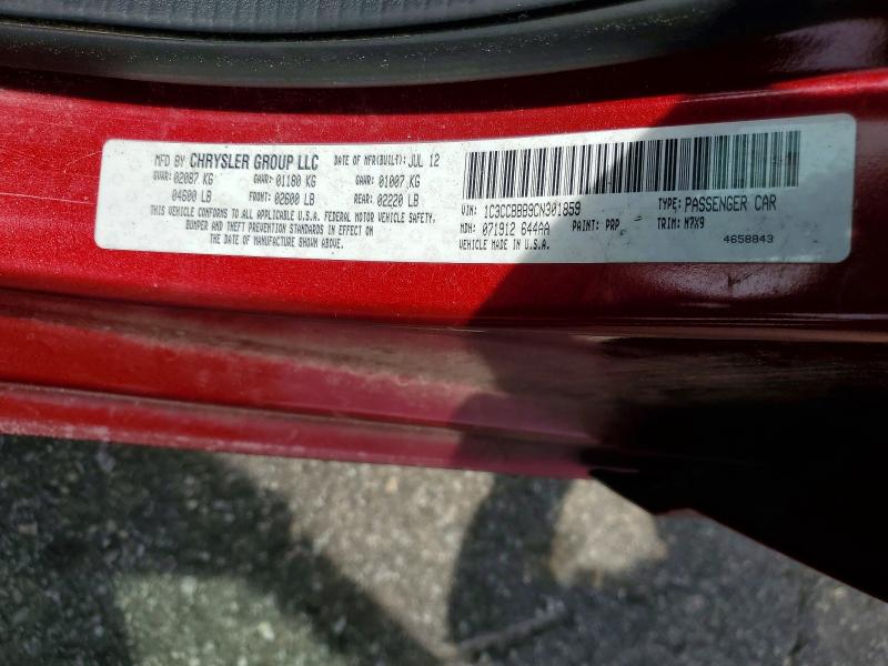 Продажа на аукционе авто 2012 Chrysler 200, vin: 1C3CCBBB9CN301859, номер лота: 55745386