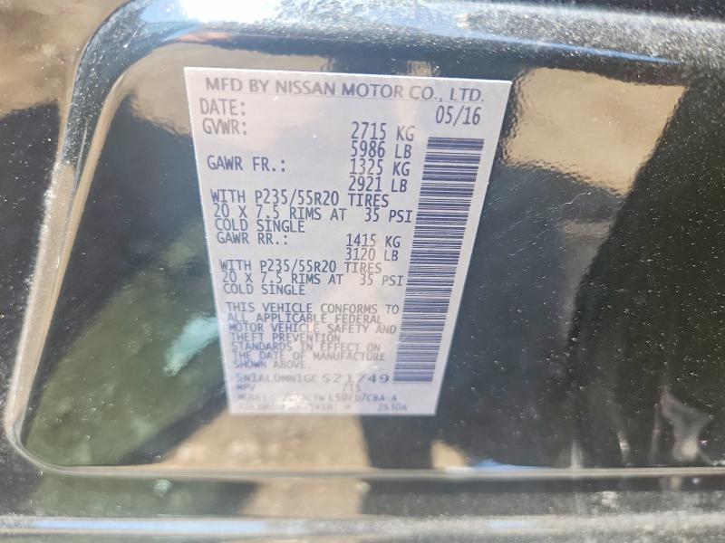 Aukcja sprzedaży 2016 Infiniti Qx60, vin: 5N1AL0MN1GC521749, numer aukcji: 97685285