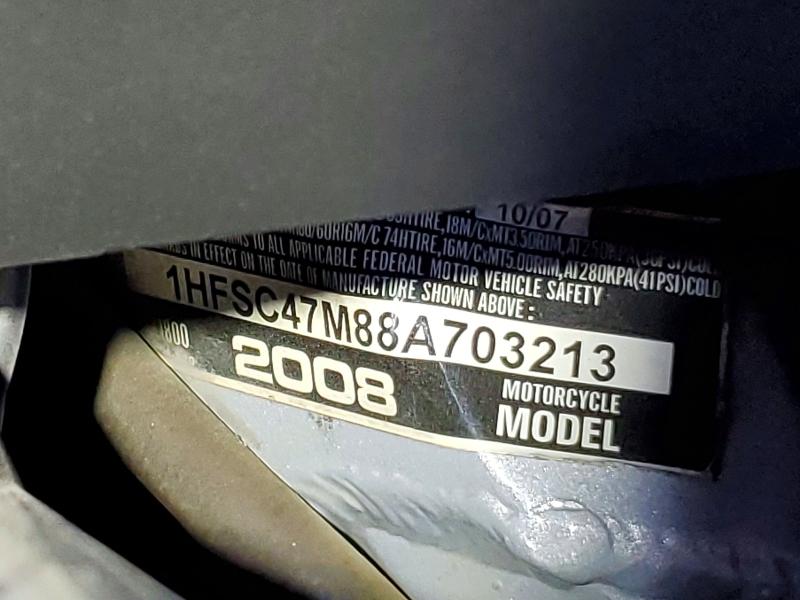 54981086 :رقم المزاد ، 1HFSC47M88A703213 vin ، 2008 Honda Gl1800 مزاد بيع