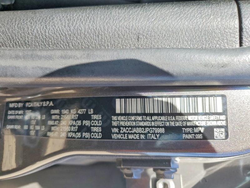 55928506 :رقم المزاد ، ZACCJABB2JPG79988 vin ، 2018 Jeep Renegade مزاد بيع