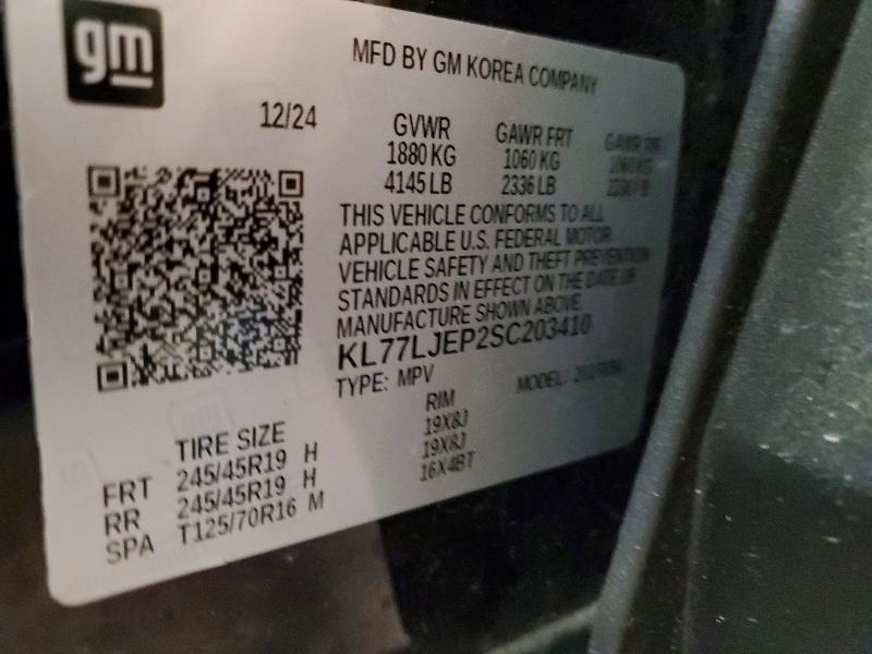 Продаж на аукціоні авто 2025 Chevrolet Trax, vin: KL77LJEP2SC203410, номер лоту: 55539236