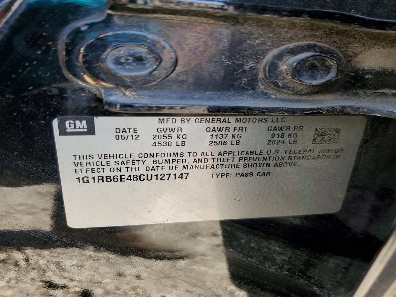 Продажа на аукционе авто 2012 Chevrolet Volt, vin: 1G1RB6E48CU127147, номер лота: 55993586