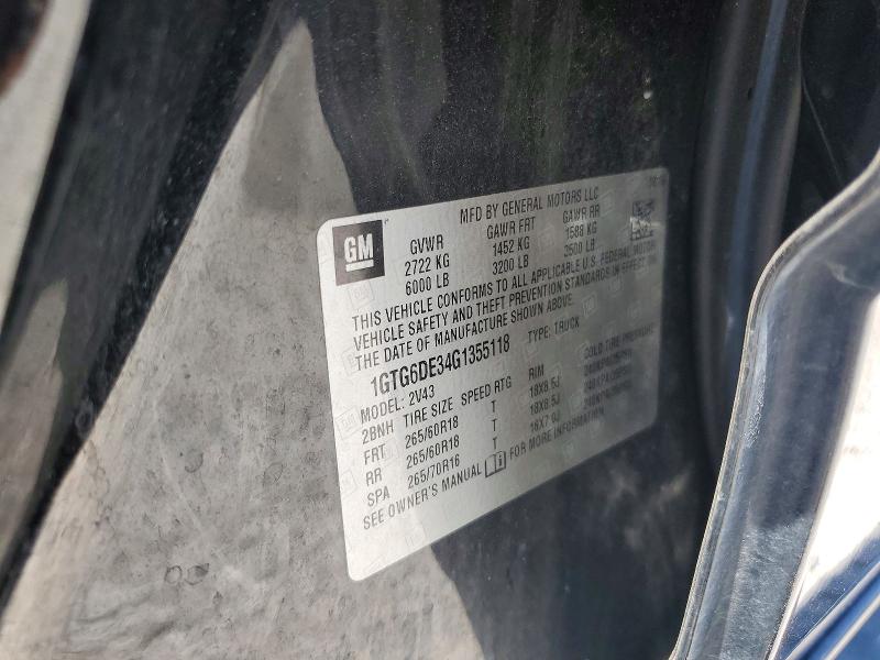 Aukcja sprzedaży 2016 Gmc Canyon, vin: 1GTG6DE34G1355118, numer aukcji: 53590266