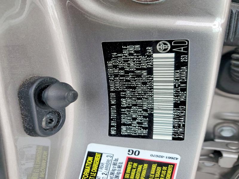 Продаж на аукціоні авто 2014 Toyota Corolla, vin: 2T1BURHE8EC135242, номер лоту: 57642876