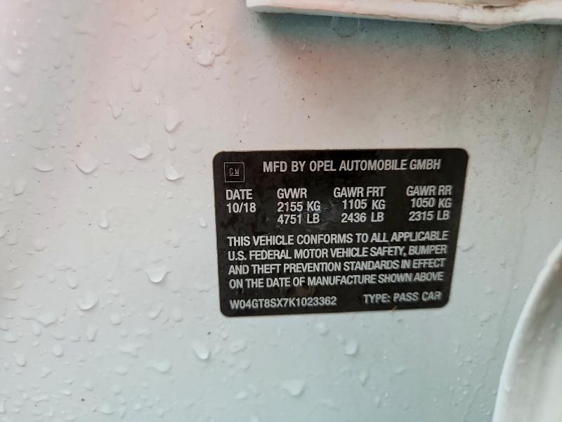 Продажа на аукционе авто 2019 Buick Regal Tourx, vin: W04GT8SX7K1023362, номер лота: 57974796