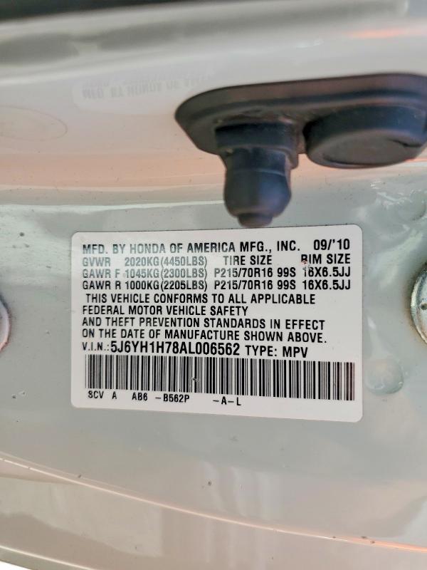 Продаж на аукціоні авто 2010 Honda Element, vin: 5J6YH1H78AL006562, номер лоту: 57925056