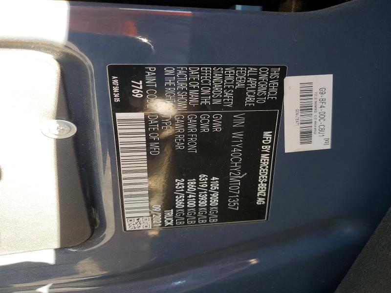 Aukcja sprzedaży 2021 Mercedes-benz Sprinter, vin: W1Y40CHY2MT071357, numer aukcji: 55868486