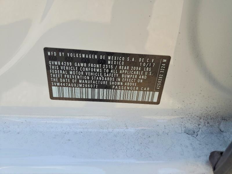 Auction sale of the 2018 Volkswagen Gti, vin: 3VW447AUXJM266072, lot number: 58822526