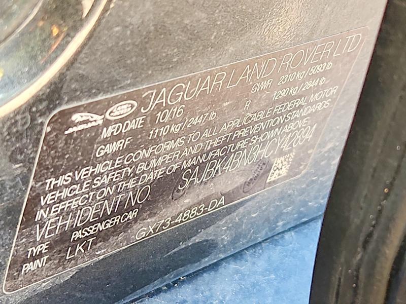 Продажа на аукционе авто 2017 Jaguar Xf, vin: SAJBK4BN3HCY42894, номер лота: 54840356