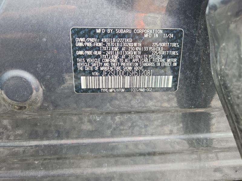 56640916 :رقم المزاد ، JF2SLDDC7SH512081 vin ، 2025 Subaru Forester مزاد بيع