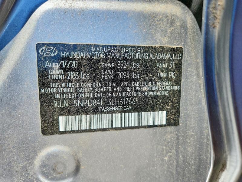 2020 Hyundai Elantra მანქანა იყიდება აუქციონზე, vin: 5NPD84LF3LH617661, აუქციონის ნომერი: 57432566