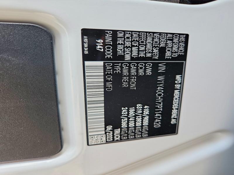 2023 Mercedes Benz Sprinter მანქანა იყიდება აუქციონზე, vin: W1Y40CHY7PT147420, აუქციონის ნომერი: 55961756
