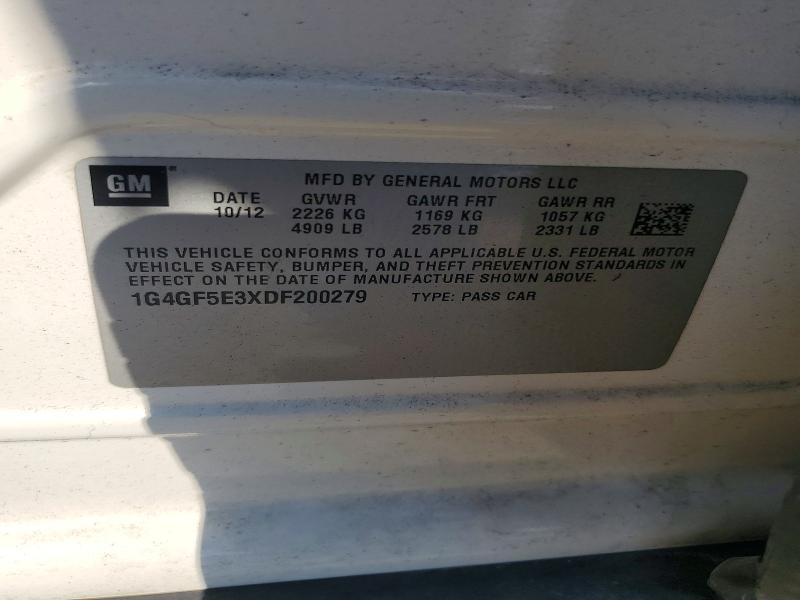 55532836 :رقم المزاد ، 1G4GF5E3XDF200279 vin ، 2013 Buick Lacrosse مزاد بيع