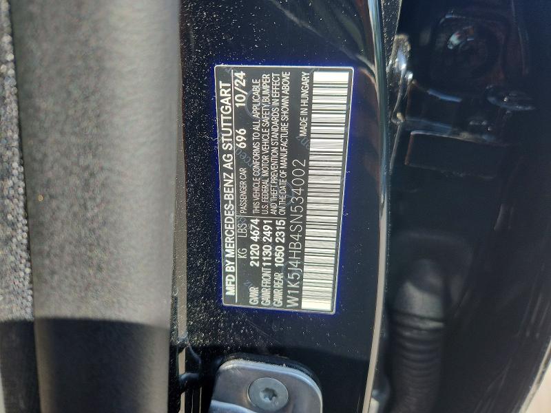 56264376 :رقم المزاد ، W1K5J4HB4SN534002 vin ، 2025 Mercedes-benz Cla مزاد بيع