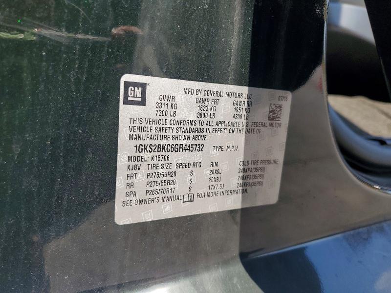 Продаж на аукціоні авто 2016 Gmc Yukon, vin: 1GKS2BKC6GR445732, номер лоту: 58373116