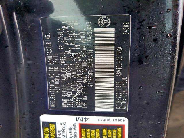 2011 Toyota Camry მანქანა იყიდება აუქციონზე, vin: 4T1BF3EK1BU180714, აუქციონის ნომერი: 55469726