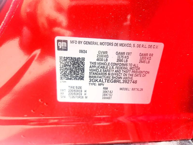 Aukcja sprzedaży 2024 Gmc Terrain, vin: 3GKALTEG8RL392748, numer aukcji: 56292706